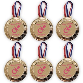 Baby Shower Party Games Winner Medals x 6 - Baby Shower Prize, Baby Shower Favours (Pin)