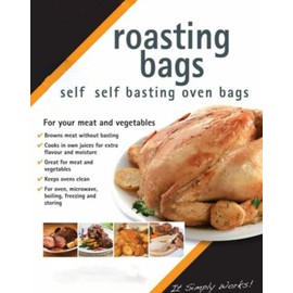 8 x Flavour Seal Roasting Bags for Ovens and Microwaves Perfect Cooking Bags for Roasting Chicken Fish Meat Turkey and Vegetables - Medium Size