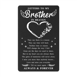 Loss of Brother Sympathy Card- Letters to My Brother from Heaven Gifts- Brother Memorial Remembrance Bereavement