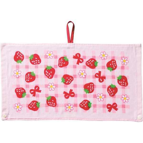 Marushin 0485013800 Strawberry Going Towel, Approx. 18.5 x 9.8 inches (47 x 25 cm), Strawberry, 100% Cotton, Styling Towel