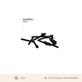 Design Letters Fixing Screws for Aluminium House Numbers and Letters - Package contains 10 screws with 7mm spacers. The screws are made of black coated stainless steel