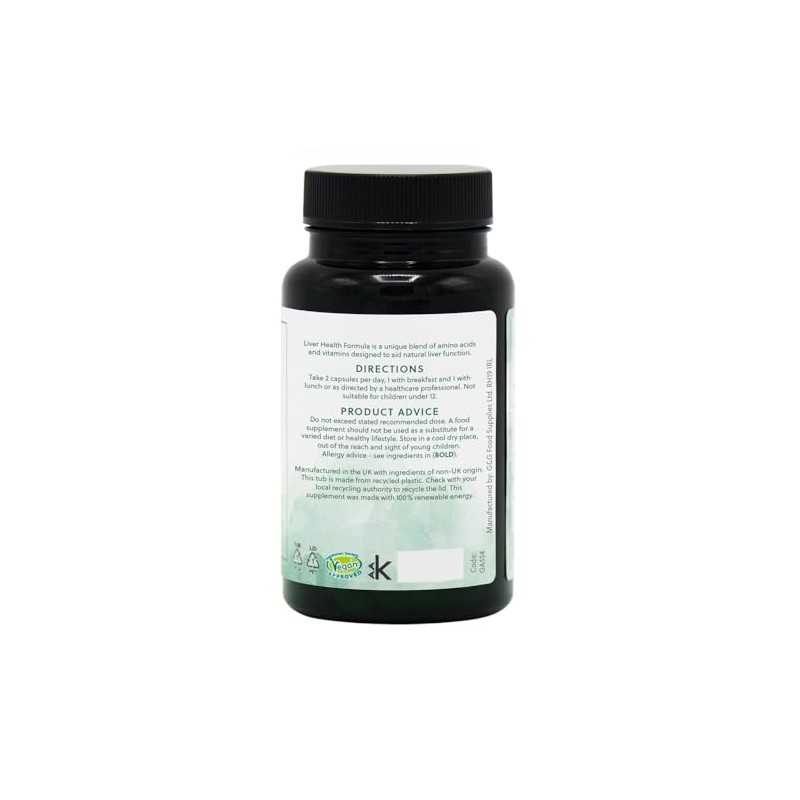 Liver Health Formula - 60 Vegan Capsules - G&G Vitamins