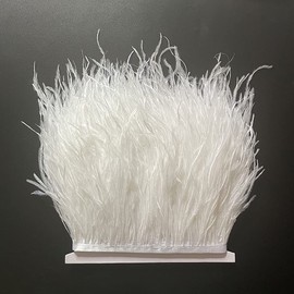 White 2Yard Ostrich Feather Fringe Trim 4-6inch in Width for DIY Costume Sewing Craft Decor Dress Accessories Party Supplies Festival Outfits