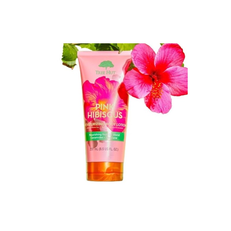 TREE HUT, Moisturizing Body Lotion Pink Hibiscus, Crema Corporal, Hidrata