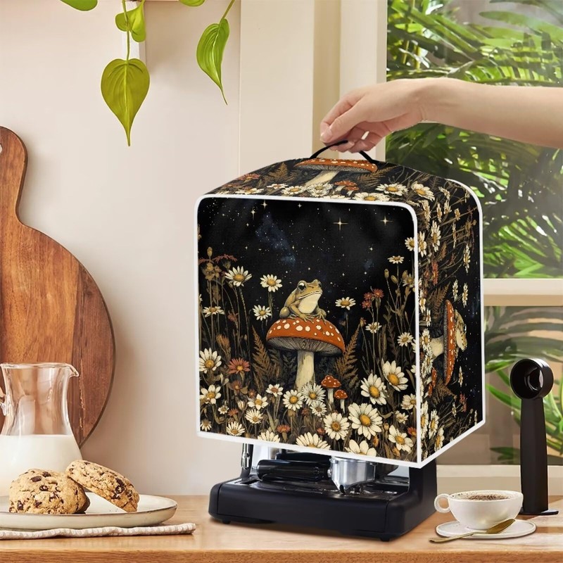 Kathyboom Kathyboom Frog Mushroom Daisy Coffee Machine Covers Anti Dust