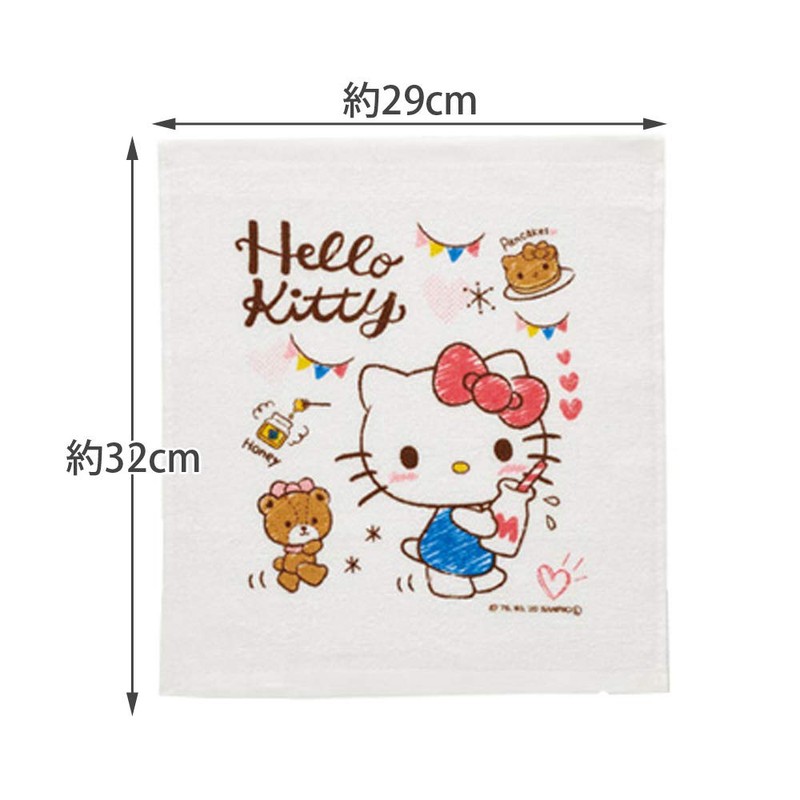 Skater OAC1T Sanrio Hot Towel 3-Piece Kitty Snack Time