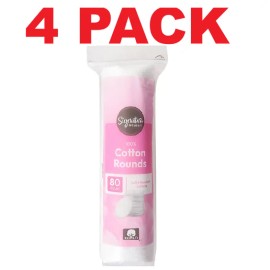 Signature Care Organic Cotton Rounds - 240ct (4x80pk) Hypoallergenic