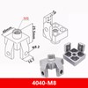 (6 Pieces) 4040 M8 Foot End Connector Floor Mount Base