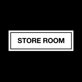 Store Room Plastic Door Sign with double sided fixing tape