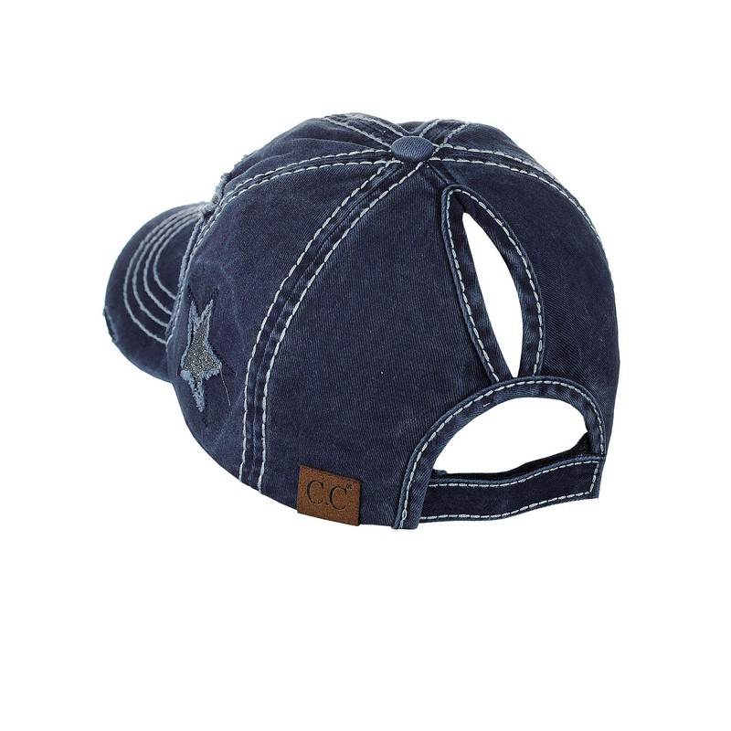 Gorra de béisbol ajustable con diseño de estrella brillante, ideal