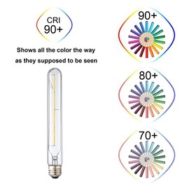 XININSUN T10 Led Bulb,8.9 Inch Long Tubular Led Light Bulbs,40Watt Equivalent, 400lm,E26 4W led t10 Bulb,LED Filament Light Bulb,Dimmable Long Light Bulbs,Clear Glass,4 Pack.(Daylight 4000K)