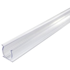 Brilliant Brand Lighting 24 Inch x 1/2 Inch Rope Light Mounting Track - Clear PVC Channel (10 Pack) - 12/120 Volt - Indoor/Outdoor