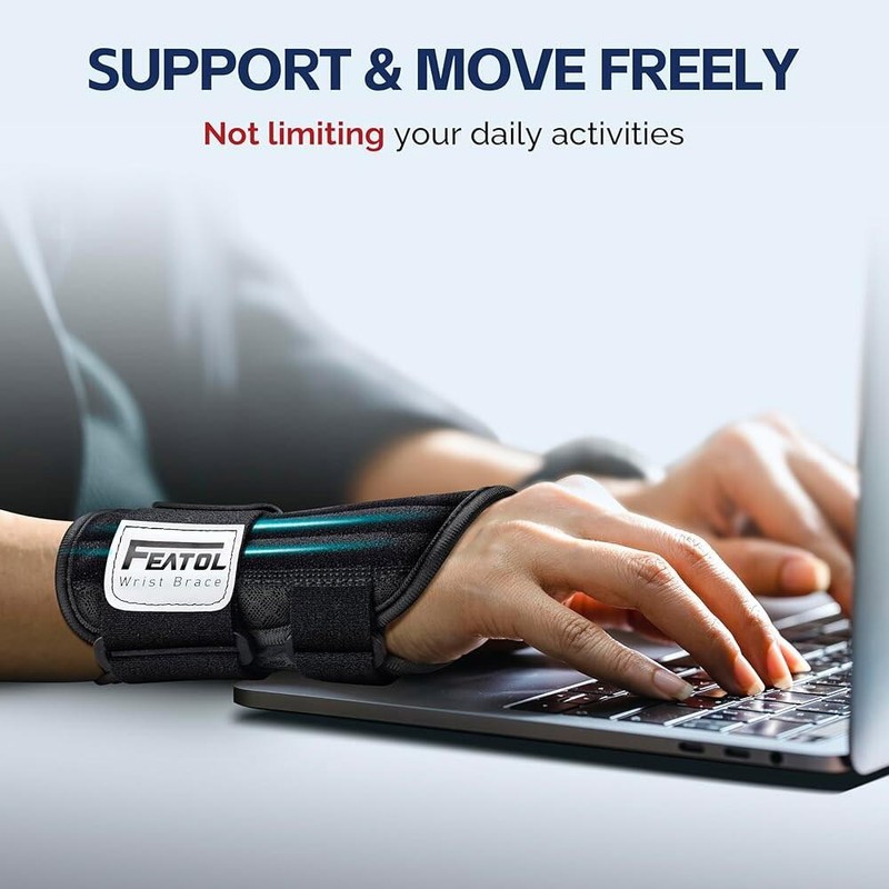 FEATOL 손목 부목 작업을 위한 FEATOL 2팩 터널 보호대 여성