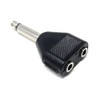 DRUT 1pcs. 6.35mm Mono Jack to 2 x 3.5mm Mono