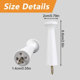MOROBOR 10PCS White Wooden Shaker Pegs, 3.15 Inch Shaker Peg with Screws, Unfinished Wood Shaker Racks for Hanging Clothes Hats Towel Paint DIY