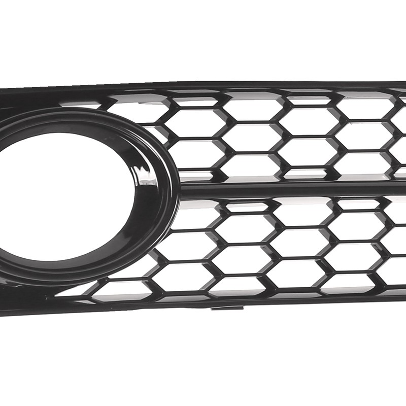 1 Pair Front Fog Lamp Grille Bezel 8E0807681F Glossy Black