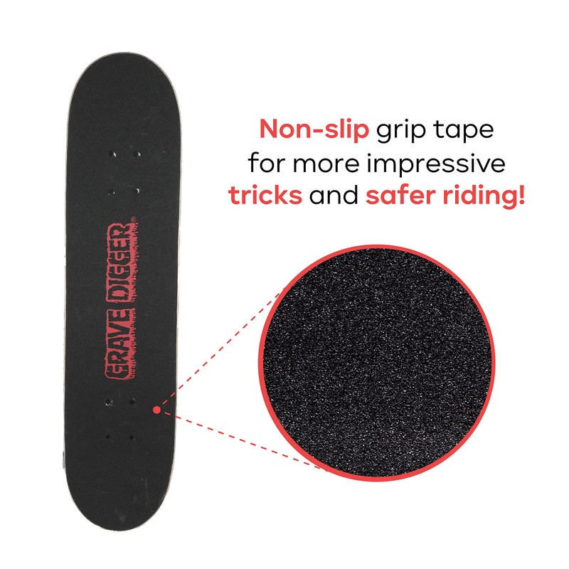 Monster Jam 31 inch Skateboard, 7-ply Maple Desk Skate Board