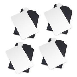 0XBIT Taschenspiegel Klein, 4 Stück Edelstahl Mini Spiegel, Spiegel Klein, Kompakte Größe, Ultraleicht und Dünn, für Reisen und den Heimgebrauch