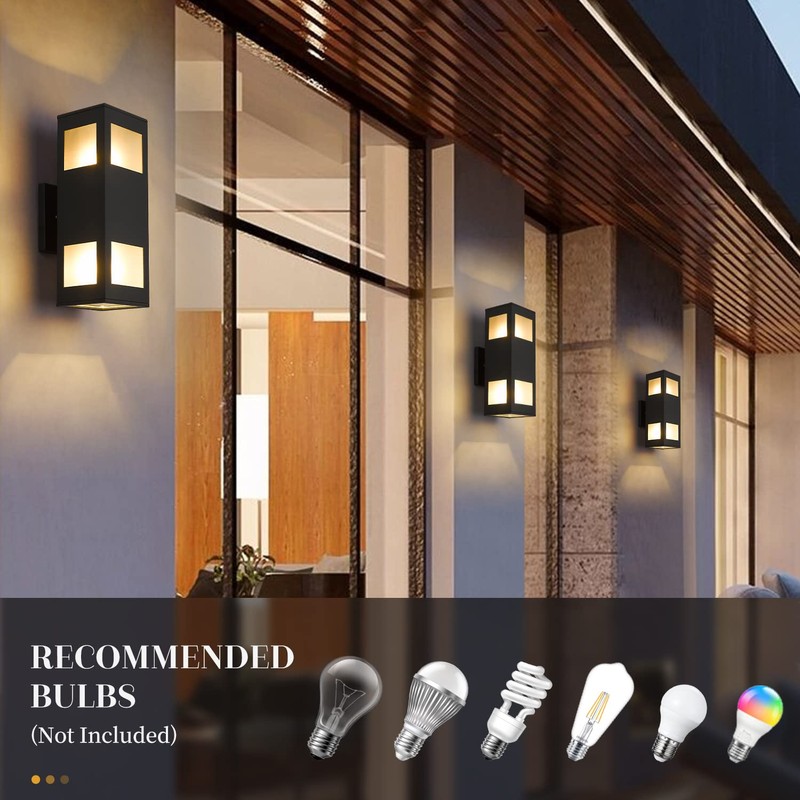 harriet Porch Lights Outdoor Modern - IP64 Waterproof Aluminum and