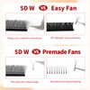 Fadvan Volume Eyelashes, 5D W 0.07C Curl, Mixed, 8-12 mm,