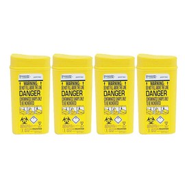 Sharpsafe Disposable Sharps Bin 0.2 Litre - Pack of 4 (Packaging May Vary)