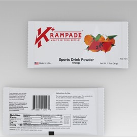Krampade Original 2K - 2000 mg Potassium Electrolyte Powder Drink Mix | Cramp Relief - Hydration - Increased Performance | Orange - 20 Single Serving Packets