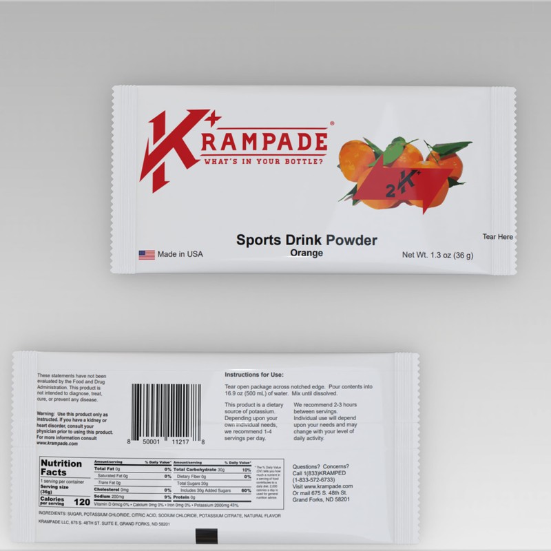 Krampade Original 2K - 2000 mg Potassium Electrolyte Powder Drink