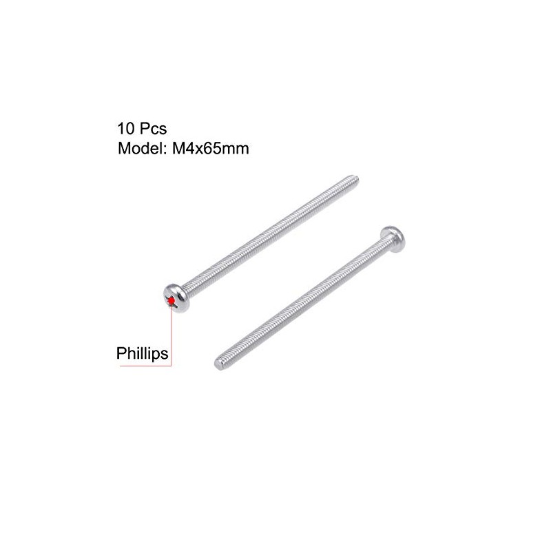 sourcing map Machine Screws Plate Phillips Head Screws M4 x