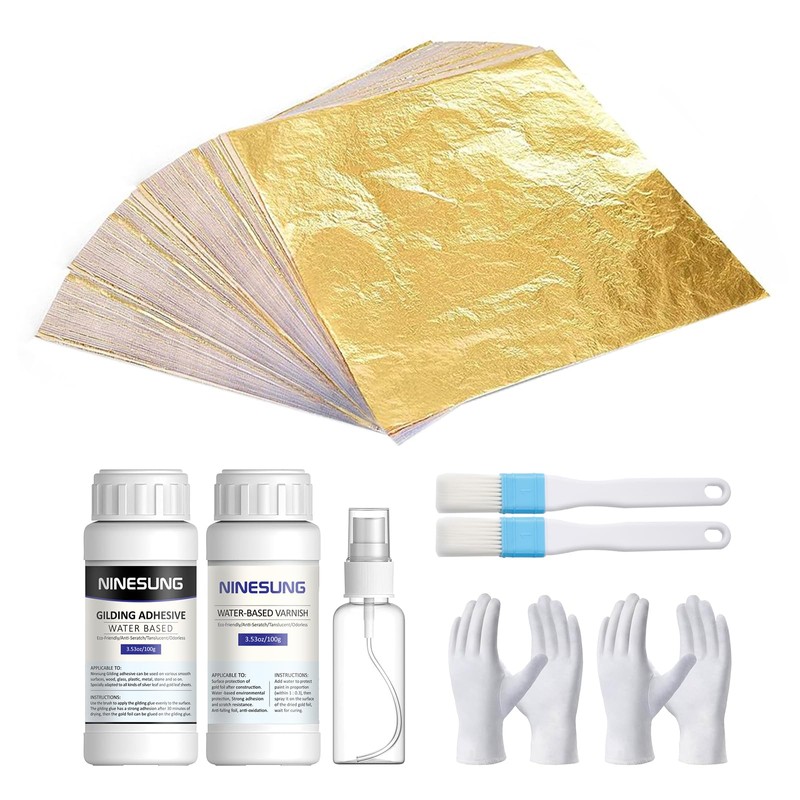 Ninesung Gold Leaf Kit | Gold Leaf Adhesive Set |