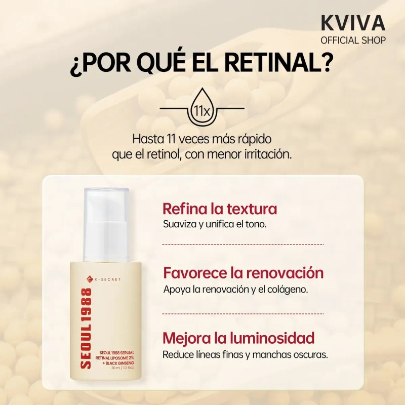 Ksecret Seoul 1988 Sérum Antiarrugas Iluminador Retinal 30ml