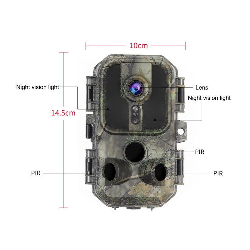 30MP Trail Camera 2 Inch IPS LCD Color Screen 4K