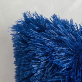 MIULEE Pack of 2 Luxury Faux Fur Throw Pillow Cover Deluxe Decorative Plush Pillow Case Cushion Cover Shell for Sofa Bedroom Car 18 x 18 Inch Navy Blue