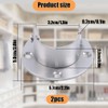 ASISUN 2 Pcs Oval Clothes Rail Rack Rack Rack Holder