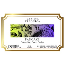 Pancake Colombian Decaf Coffee (Single Serve K-Cup Pods) (Gourmet, Naturally Flavored, Whole Coffee Beans) (12 pods, ZIN: 573884) - 2 Pack