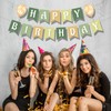 Sage Green Champagne Happy Birthday Banner, Pre-Strung Sage Green Birthday