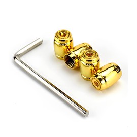 Sport Bullet Tire Valve Stem Caps, 4PCS Aluminum Wheel Valve Stem Covers with Anti Theft Design, Dust Proof Stem Air Cap with Rubber Ring, Universal for Car, Auto, Motorcycles, Bicycles (Gold)
