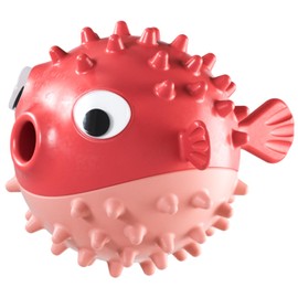 Dog Balls with Bell Sound, Interactive Dog Toys,Treat Dispensing Dog Toys, cat Toys Balls，Rubber Elastic Ball Toys for Small Medium Large Dogs Cat (Red)