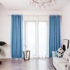 Polyester Window Curtain Shade Blackout Panels Drapes with Perforation (Light