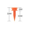 ECADDIE Orange 25mm Plastic Castle Golf Tees (100 Pack)