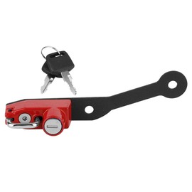 Aramox Anti Theft Helmet Lock Mount, Aluminum Alloy, Red, Key Lock, Yamaha MT-07 FZ-07 FJ-07