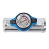 38mm/1.5in Inline Radiator Hose Filler Aluminum With Temperature Gauge for