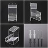 Hipiwe Clear Qtip Dispenser Wall Mount Acrylic Q Tip Holder