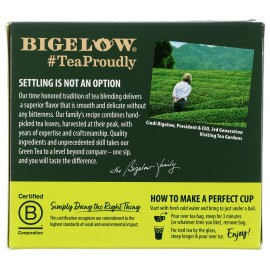 Bigelow Organic Green Tea 40 Bags 1.82 oz (Pack of 6)