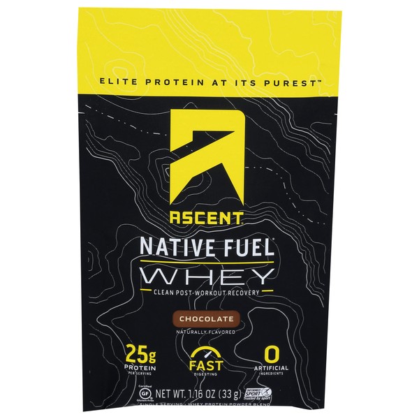 Ascent Ascent Chocolate Whey Protein Powder Packet, 1.16 OZ