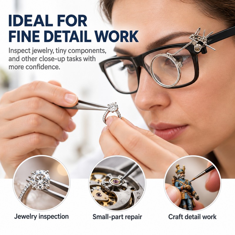 Clip-On Watch Repair Magnifier for Detail Work – 10X/20X Dual