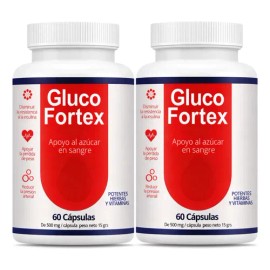 Gluco Fortex | 120 Cápsulas | 2 Frascos | Soporte