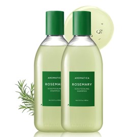 AROMATICA Rosemary Scalp Scaling Shampoo (2pack) 13.53 oz / 400 ml - Vegan Shampoo with Food-graded Rosemary Essential Oil
