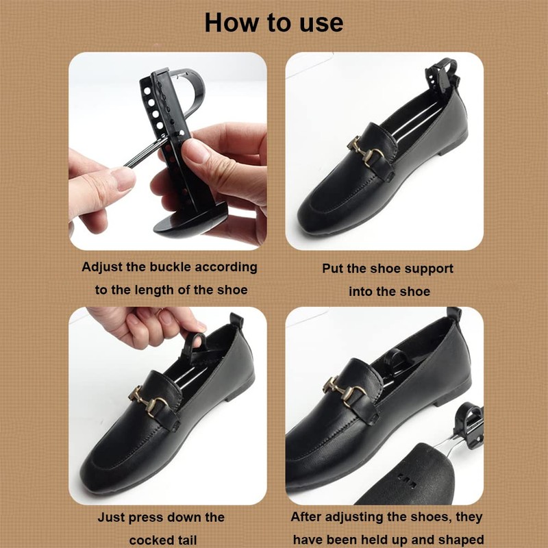 2 Pairs Adjustable Shoe Tree Stretcher, Spring Shoe Stretcher Boot