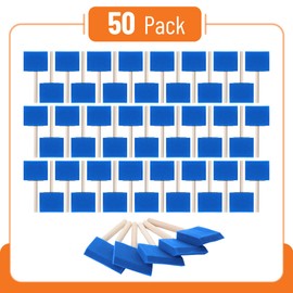 Bates- Foam Paint Brushes, 3", 50 Pack, Blue Sponge Brushes for Painting, Sponge Paint Brush