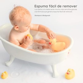 CHIQUI MUNDO Shampoo & Body Wash (500 ml) + Crema Coorporal Hidratante (500 ml) para Bebé Origen Natural Libre de Parabenos, Sulfatos, Siliconas, Colo